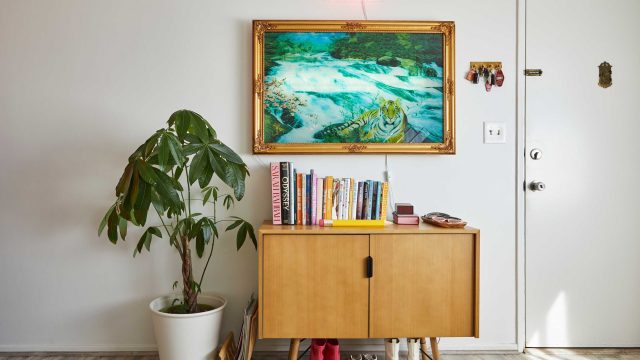 Brighten Your Entryway: Affordable Electric Blue Storage Options