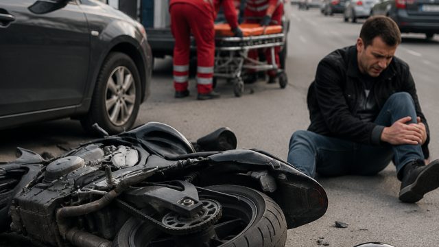 Traffic Accident in Skopje: Motorcycle R